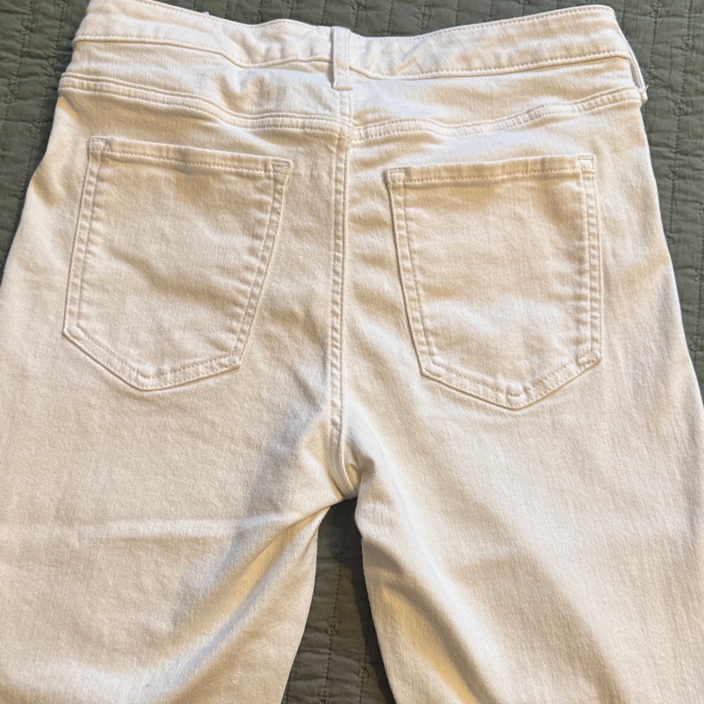 Banana Republic Off-White Denim skinny jeans Like new